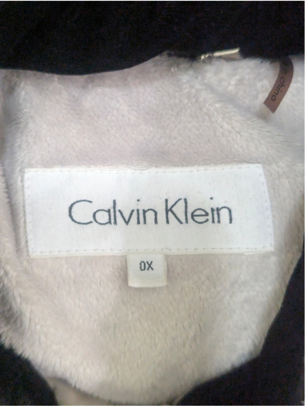 Calvin Klein Light Purple Down Puffer Jacket 0X Removable Faux Fur Hood - Picture 6 of 13